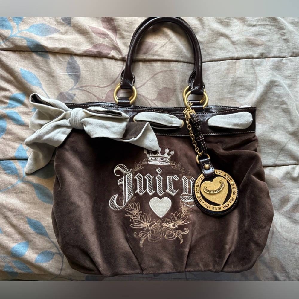 ****SOLD***Vintage Juicy Couture Brown and Cream Bag